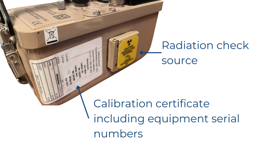 Geiger Counter Calibration Certificate