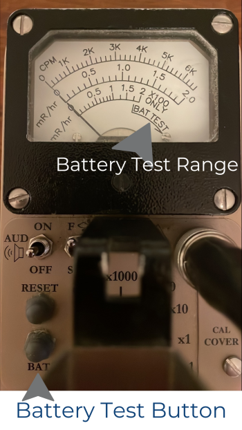 Geiger Counter Battery Test Button Geiger Counter Battery Test Button